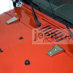 Set aplice INOX pt. balamale capota / usi pt. 07-18 Jeep Wrangler & Wrangler Unlimited JK - Rugged Ridge -