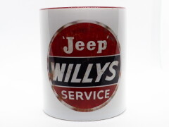 Jeep Willys Service - CERAMIC COFFEE MUG, TEA CUP BURGUNDY| BEST GIFT